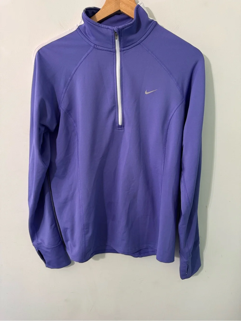 Nike Purple Quarter-Zip Pullover dri fit women’s size medium